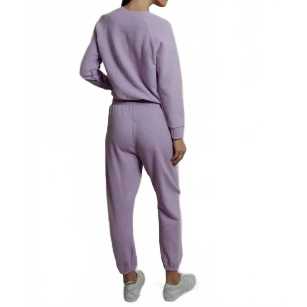 NEW PERFECTWHITETEE ziggy reverse fleece crewneck sweatshirt in ultraviolet - Picture 7 of 8